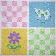 handmade baby quilt detail