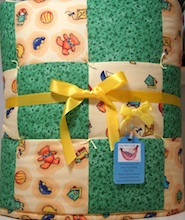 baby boy quilt or baby girl bedding