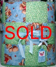 Teddy Bear Picnic Handmade Baby Quilt