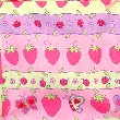 strawberry shortcake fabric detail