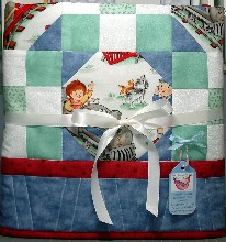 Handmade baby boy quilt