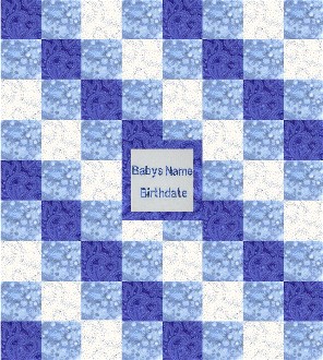 Personalized baby quilt design 2