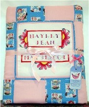 personalized baby girl quilt